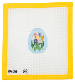 Tulip Egg Needlepoint Canvas - Summertide Stitchery - Susan Roberts