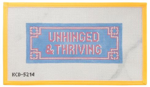 Unhinged and Thriving Needlepoint Canvas - Summertide Stitchery - KCN Designs