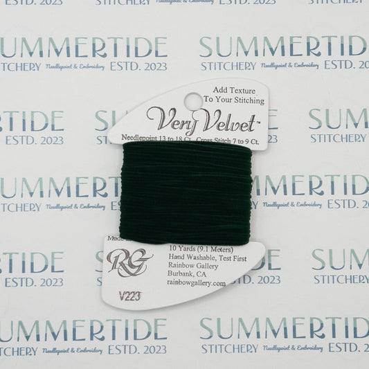 Very Velvet V223 Dark Green - Summertide Stitchery - Rainbow Gallery
