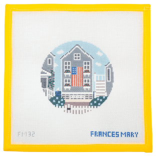 Wharf House Needlepoint Canvas - Summertide Stitchery - Frances Mary Needlepoint