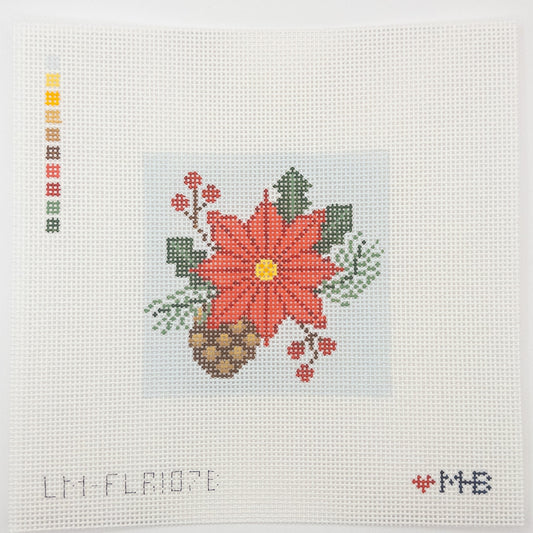 Winter Bouquet Needlepoint Canvas - Summertide Stitchery - LoveMHB Studio