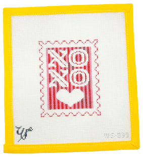 XOXO Stamp Needlepoint Canvas - Summertide Stitchery - Wipstitch Needleworks