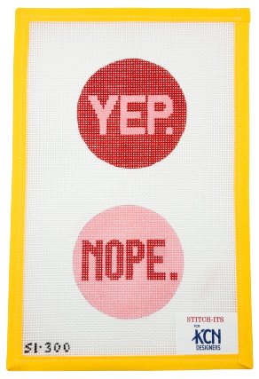 Yep/Nope Needlepoint Canvas - Summertide Stitchery - Stitch-Its