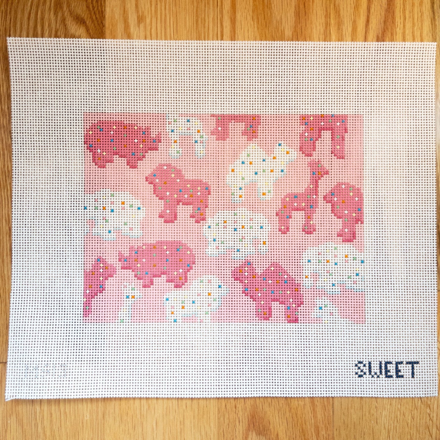 Animal Cracker Needlepoint Canvas - Summertide Stitchery - Maddie Sweet Designs