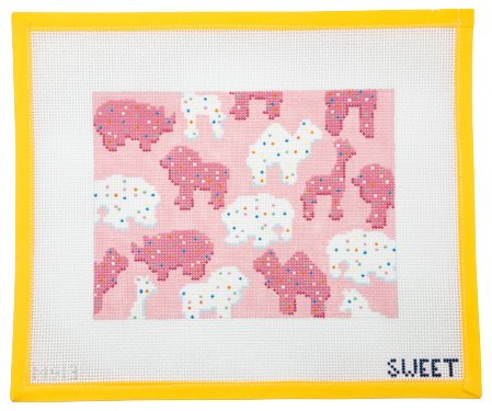 Animal Cracker Needlepoint Canvas - Summertide Stitchery - Maddie Sweet Designs
