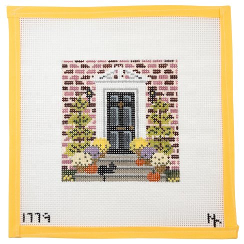 Autumn Door Ornament Needlepoint Canvas - Summertide Stitchery - Needle Crossings