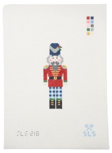 Blue Gingham Nutcracker - Summertide Stitchery - SLS