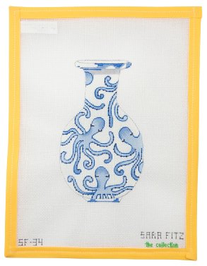 Blue Octopus Jardinere - Summertide Stitchery - Sara Fitz