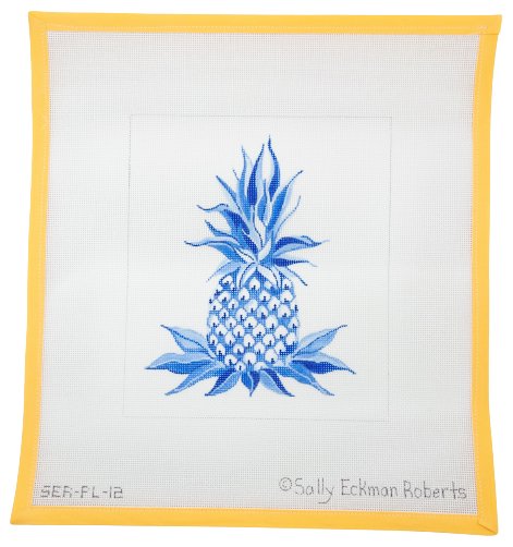 Blue Pineapple Needlepoint - Summertide Stitchery - Sally Eckman Roberts