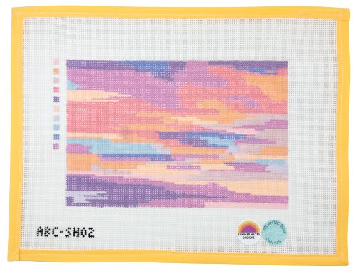 Carolina Cotton Candy Sky - Summertide Stitchery - Atlantic Blue Canvas