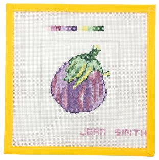 Eggplant Coaster - Summertide Stitchery - Jean Smith