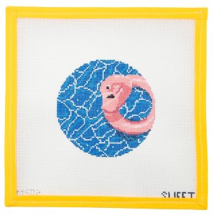 Flamingo Floatie Ornament - Summertide Stitchery - Maddie Sweet Designs