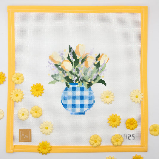 Gingham Vase - Summertide Stitchery - Audrey Wu