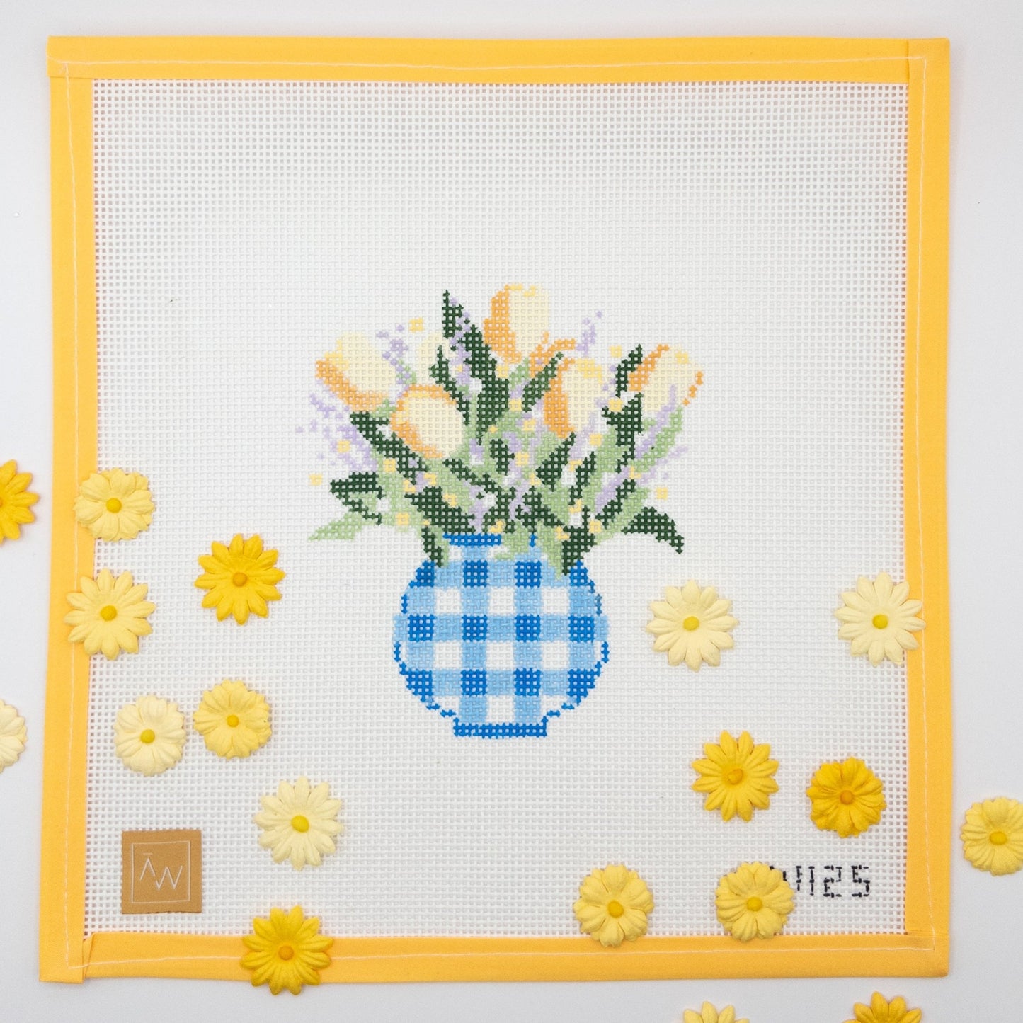 Gingham Vase - Summertide Stitchery - Audrey Wu