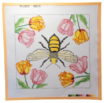 Honey Bee and Tulips - Summertide Stitchery - Jean Smith