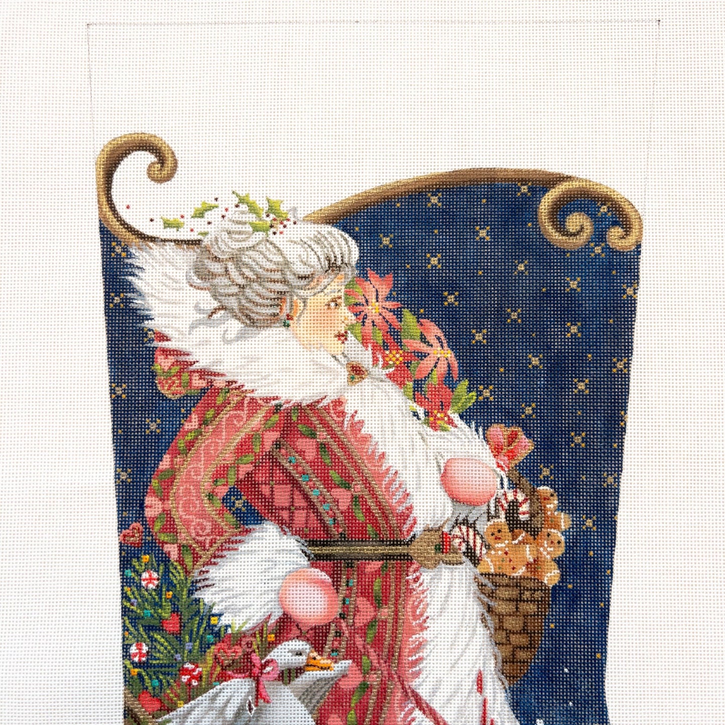 Mrs. Santa Sleds In - Summertide Stitchery - Liz Goodrick Dillon