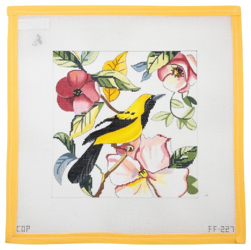 Oriole with Flowers - Summertide Stitchery - Colors of Praise