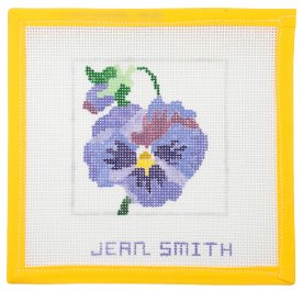 Pansy Coaster - Summertide Stitchery - Jean Smith