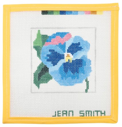 Pansy Coaster - Summertide Stitchery - Jean Smith