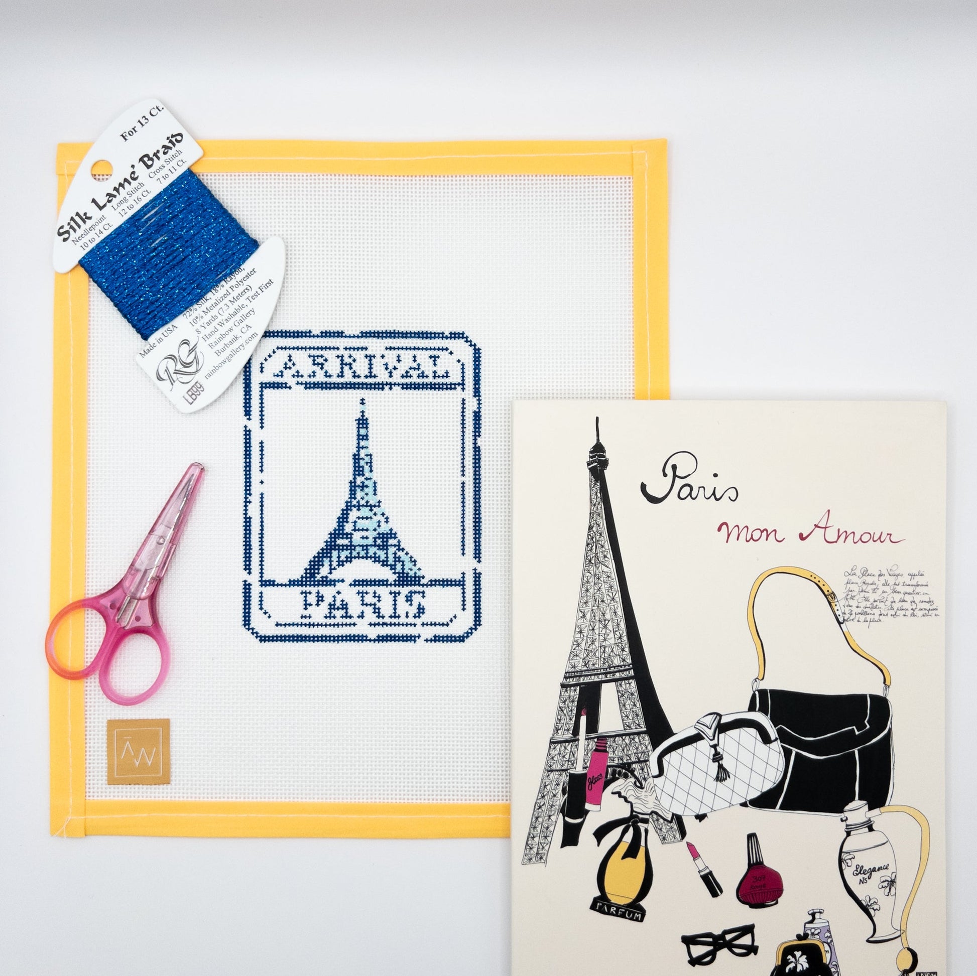 Paris Passport Stamp - Summertide Stitchery - Audrey Wu