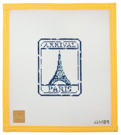 Paris Passport Stamp - Summertide Stitchery - Audrey Wu