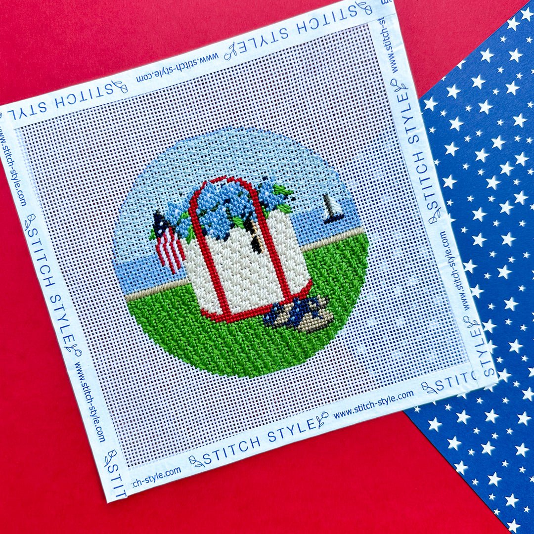 Patriotic Tote Bag - Summertide Stitchery - Stitch Style Needlepoint