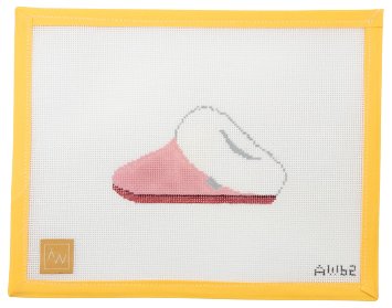 Pink Fluffy Slipper Needlepoint - Summertide Stitchery - Audrey Wu