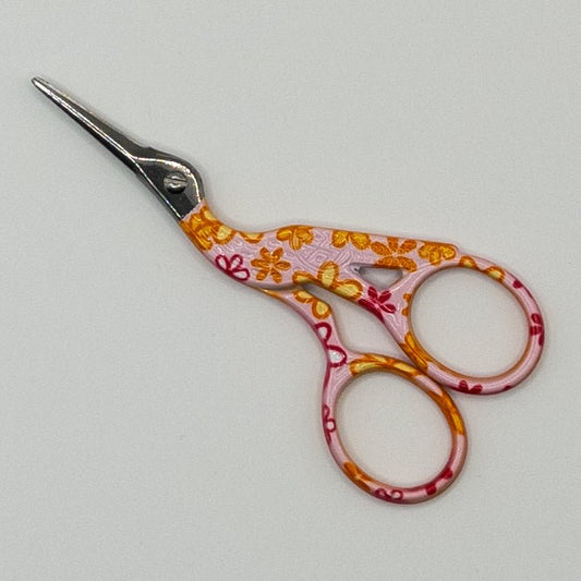 Pink Stork Embroidery Scissors - Summertide Stitchery