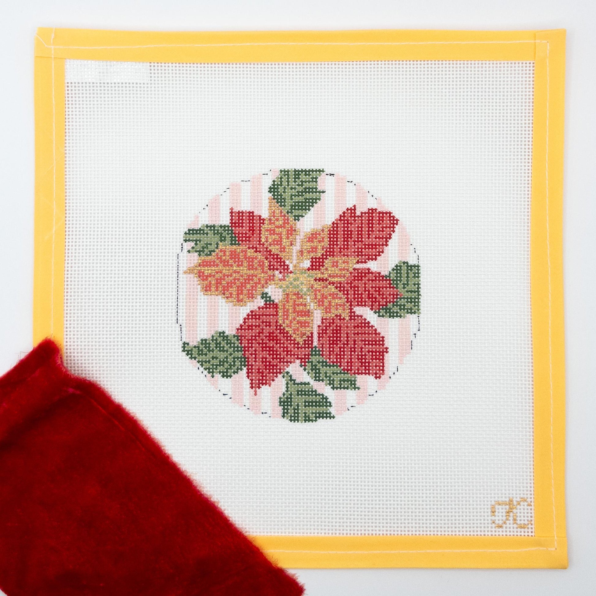 Poinsetta Round - Summertide Stitchery - Kate Woodward