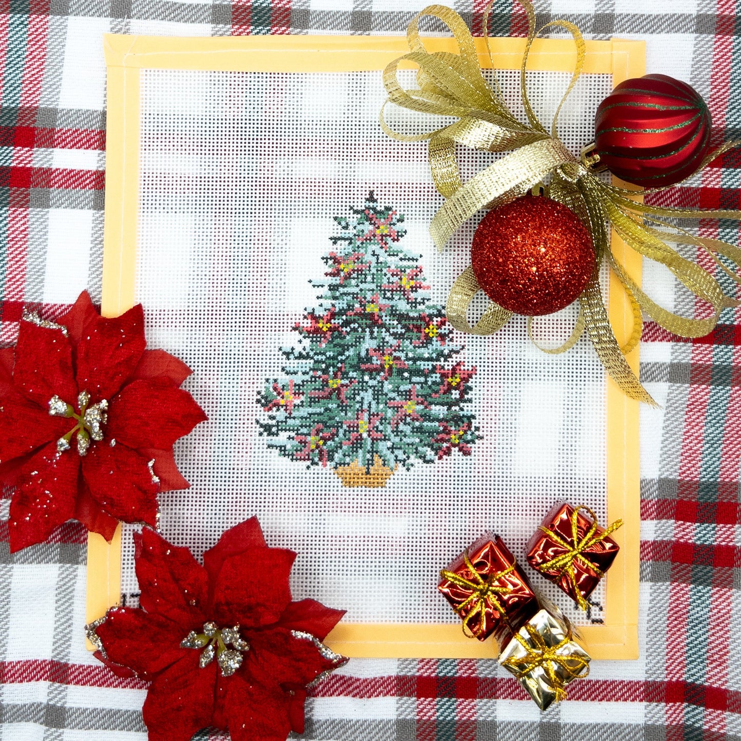 Poinsettia Christmas Tree - Summertide Stitchery - Needle Crossings