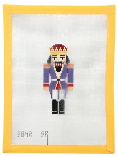 Purple Nutcracker King Needlepoint - Summertide Stitchery - Susan Roberts