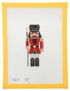 Red Nutcracker Guard Needlepoint - Summertide Stitchery - Susan Roberts