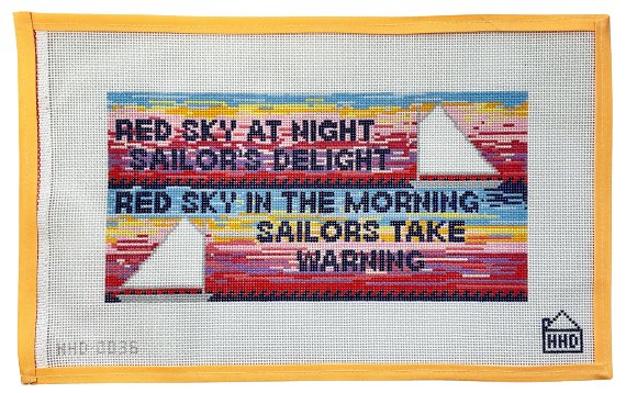 Hand Painted Sunny Skies deals Window Needlepoint Canvas