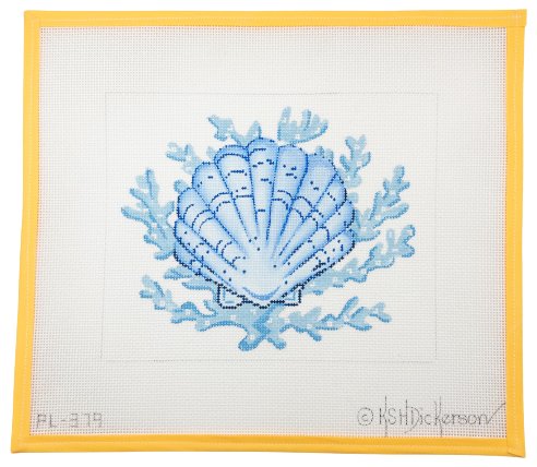 Scallop Shell with Coral - Summertide Stitchery - Kate Dickerson