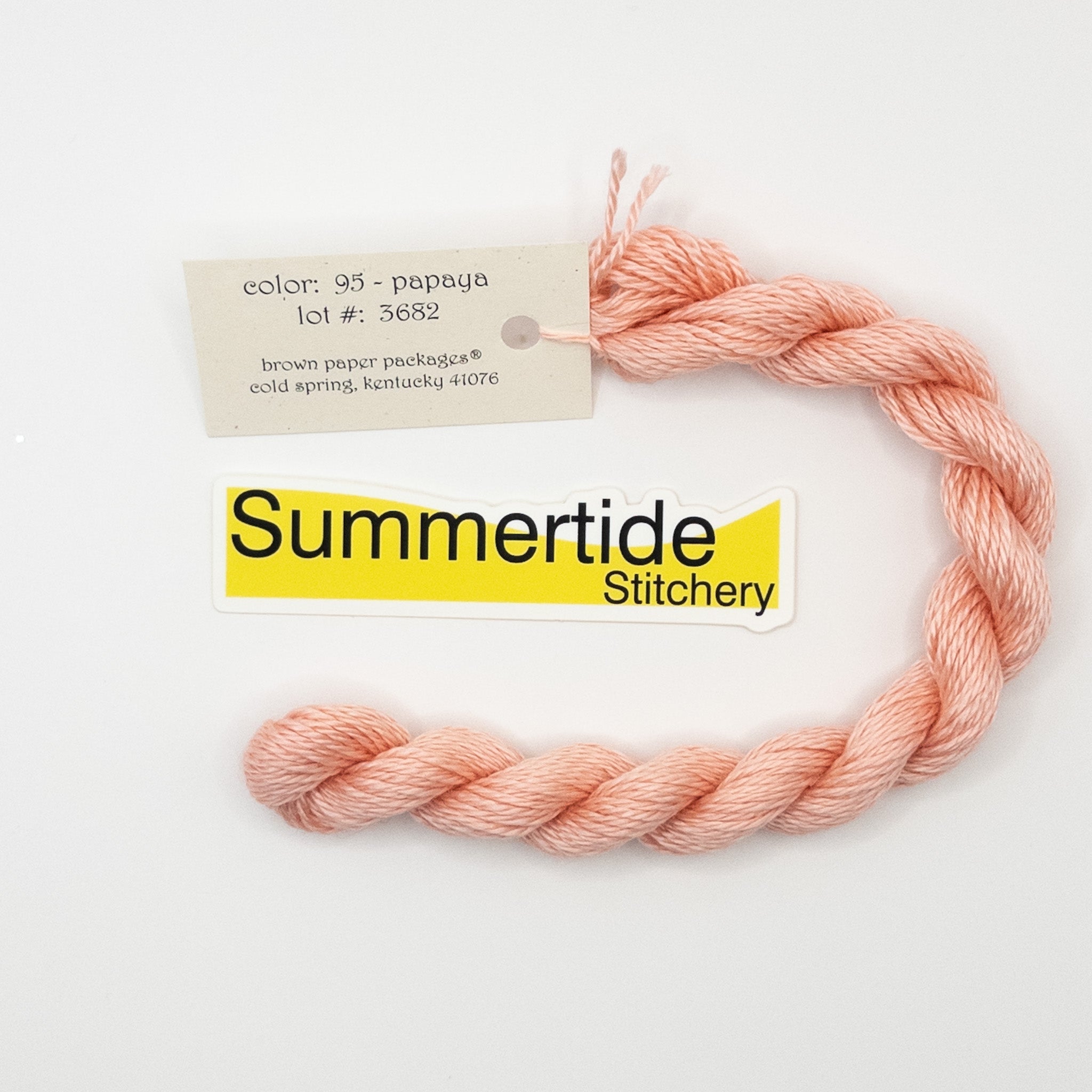 Ivory Thread Color Silk and Ivory 95 Papaya | Needlepoint Thread – Summertide Stitchery