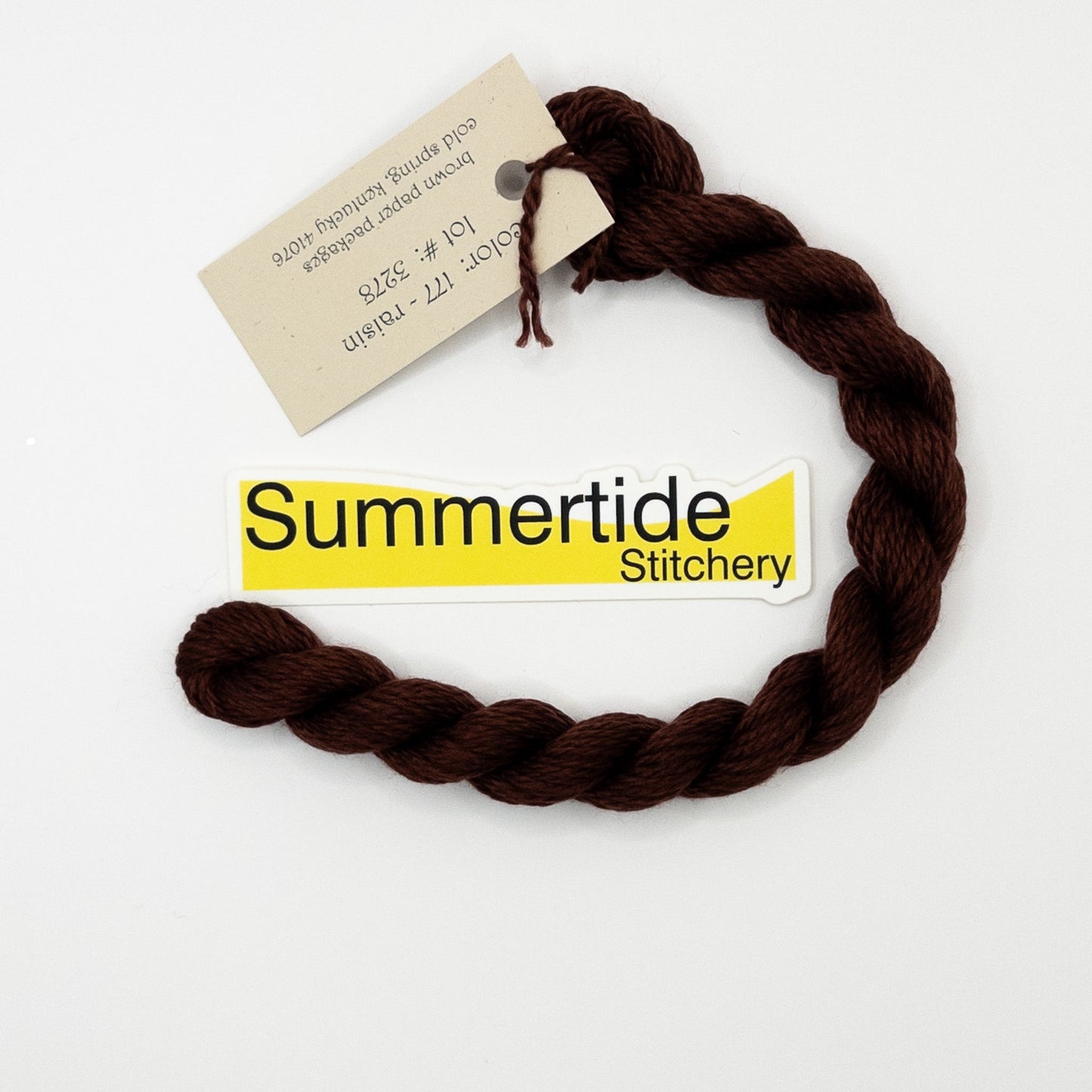 Silk & Ivory 177 Raisin - Summertide Stitchery - Brown Paper Packages