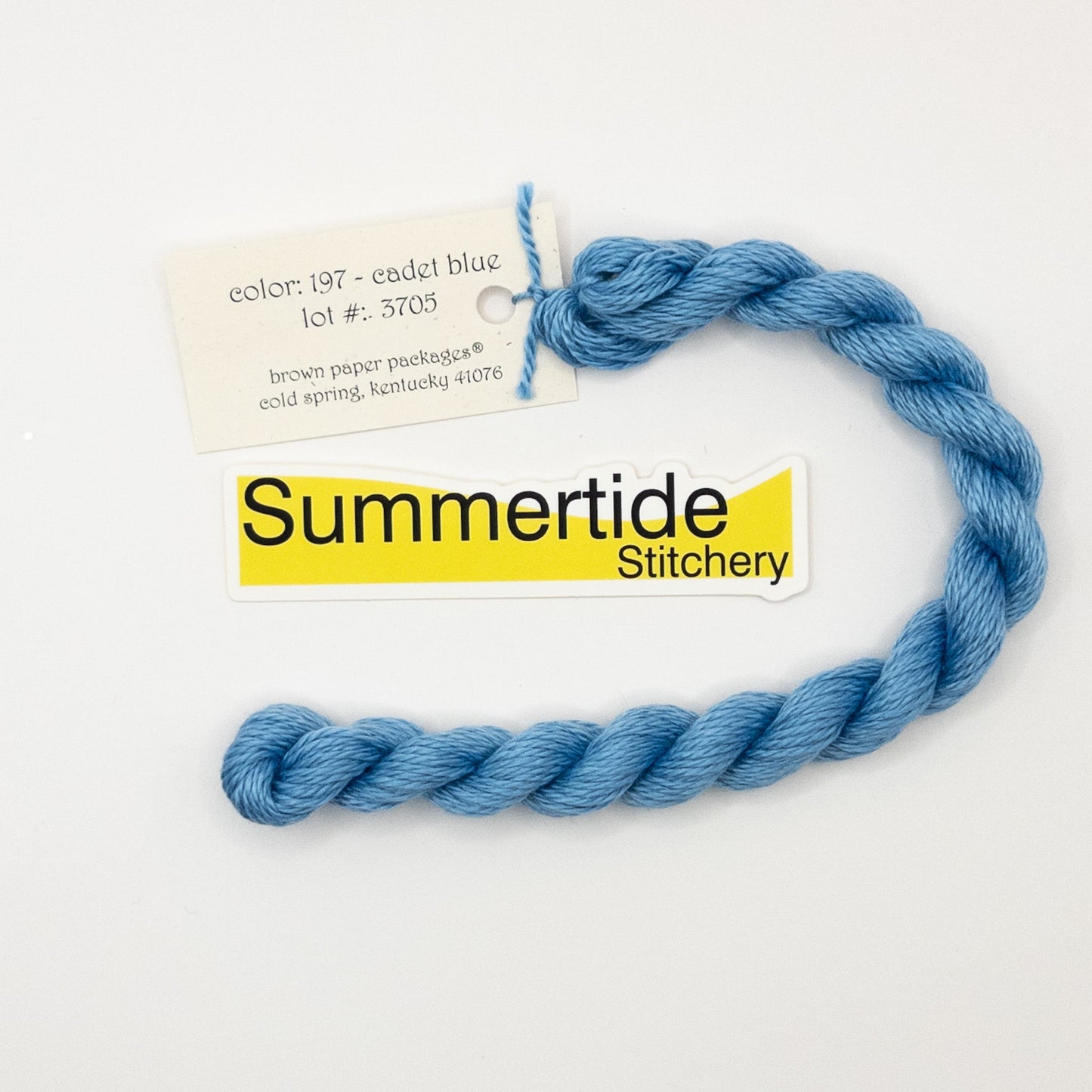 Silk & Ivory 197 Cadet Blue - Summertide Stitchery - Brown Paper Packages