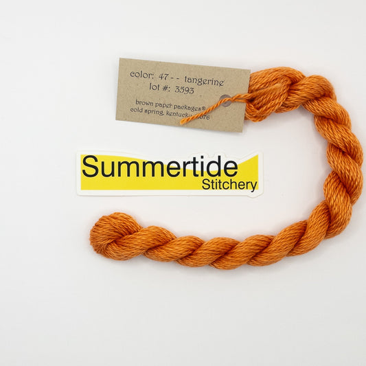 Silk & Ivory 47 Tangerine - Summertide Stitchery - Brown Paper Packages