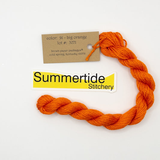 Silk & Ivory 91 Big Orange - Summertide Stitchery - Brown Paper Packages