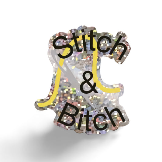 Stitch & Bitch Sticker - Summertide Stitchery - Summertide Stitchery