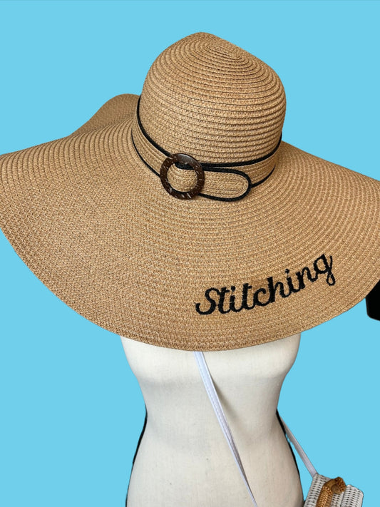 Stitching Straw Sun Hat - Summertide Stitchery