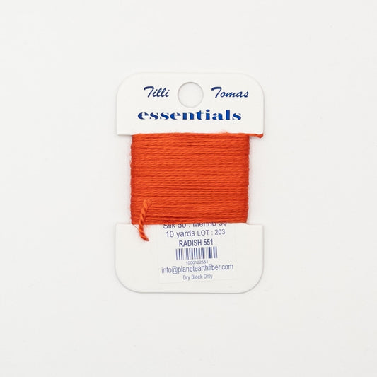 Tilli Tomas Essentials 551 Raddish - Summertide Stitchery - Planet Earth Fibers