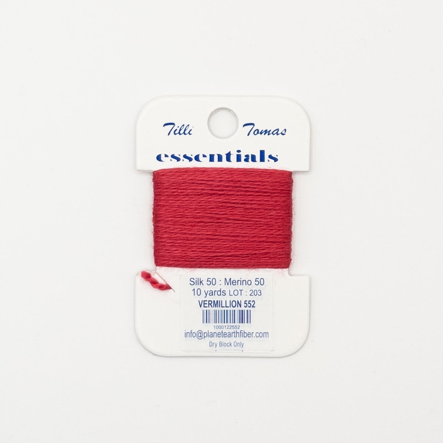 Tilli Tomas Essentials 552 Vermillion - Summertide Stitchery - Planet Earth Fibers