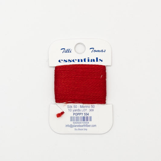 Tilli Tomas Essentials 554 Poppy - Summertide Stitchery - Planet Earth Fibers