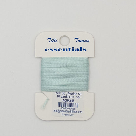 Tilli Tomas Essentials 668 Aqua - Summertide Stitchery - Planet Earth Fibers