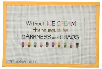 Without Ice Cream Needlepoint - Summertide Stitchery - Summertide Stitchery