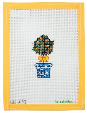 Yellow Bow Topiary - Summertide Stitchery - The Collection Designs